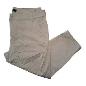 Liverpool Tan Gray Cropped Pants Plus Size 20W